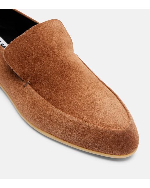 Jil Sander Brown Suede Loafers