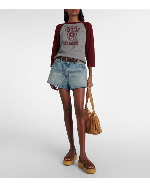 Prada Brown Suede Platform Sandals