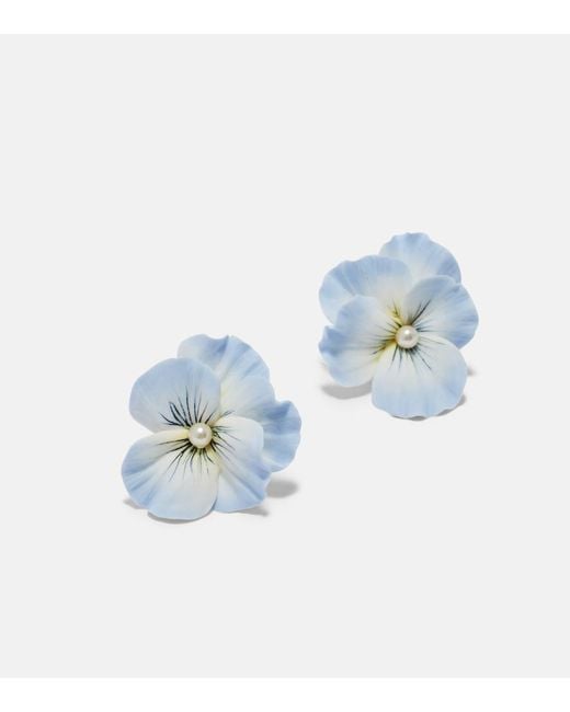 Jennifer Behr Blue Viletta Embellished Earrings