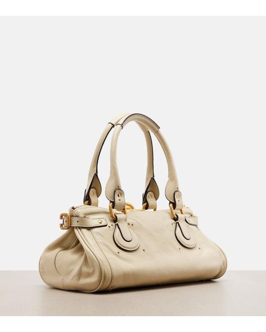 Chloé Natural Paddington Leather Shoulder Bag