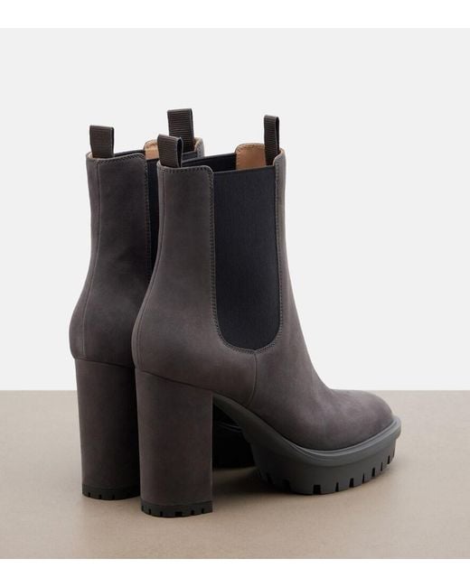 Gianvito Rossi Black Barry Suede Chelsea Boots