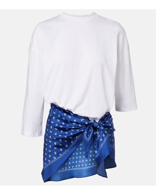 Christopher Esber White Silk-Trimmed Cotton Beach Cover-Up