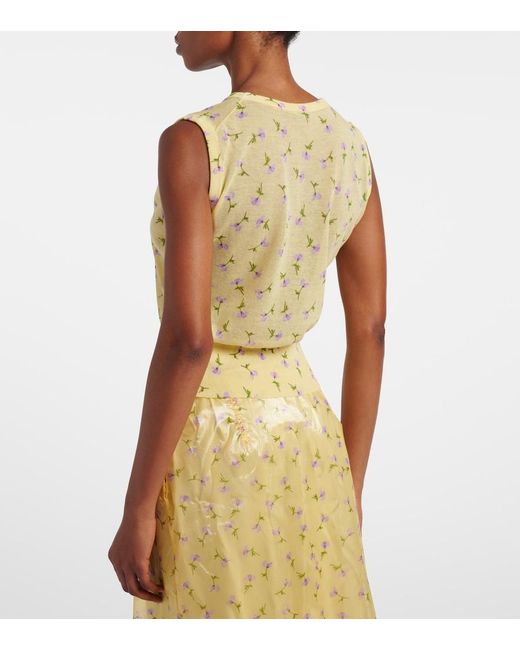 Jil Sander Metallic Floral Cotton-Blend Top