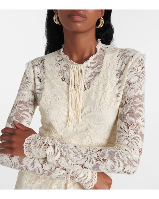 Rabanne White Lace Maxi Dress