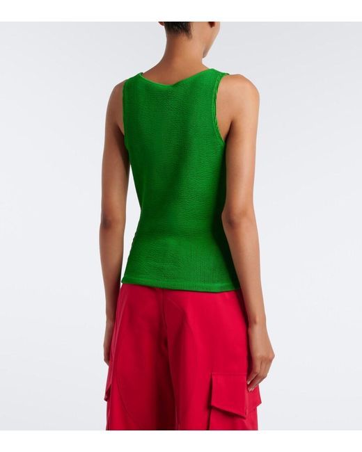 Loewe Green Double L Jersey Tank Top