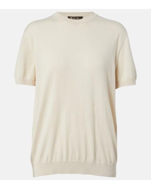 Loro Piana Natural Ice Wish Knitted Cotton Top