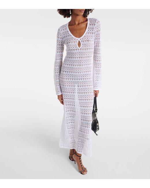 Isabel Marant White Cotton-blend Maxi Dress
