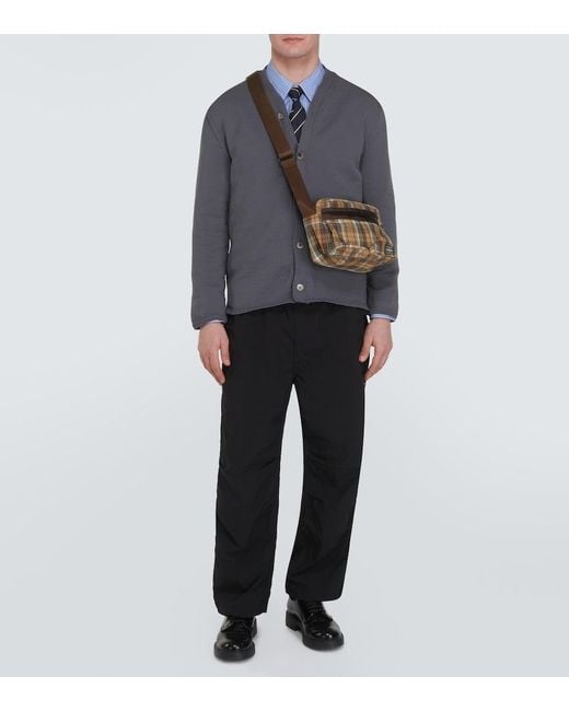 Comme des Garçons Gray V-Neck Jersey Cardigan for men
