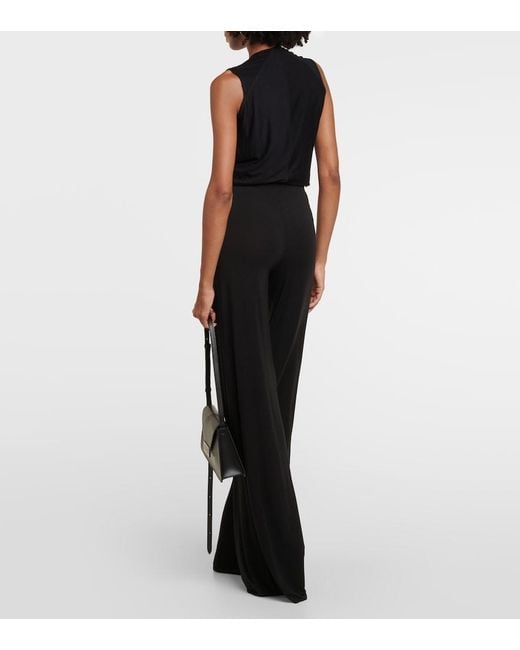 Rick Owens Black Lilies High-Rise Wide-Leg Pants