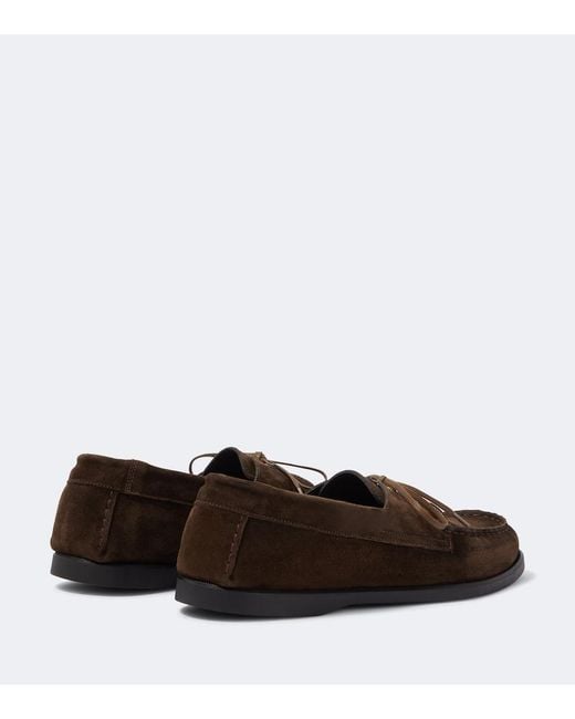 Saman Amel Brown City Moc Suede Boat Shoes for men