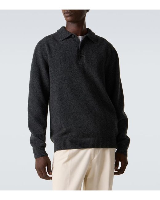 Sunspel Polopullover Aus Wolle in Black für Herren