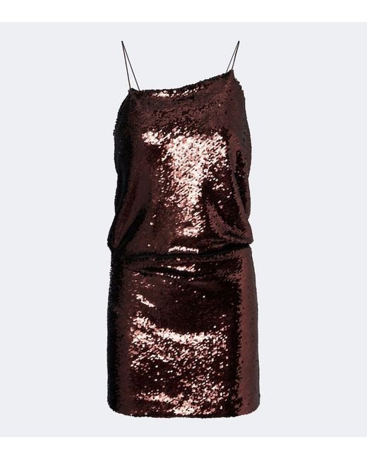 Alex Perry Red Sequined Minidress