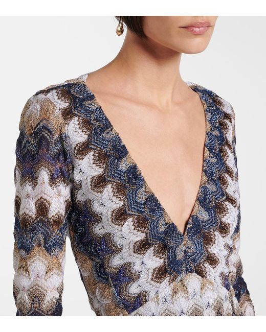 Missoni White Lame Maxi Dress