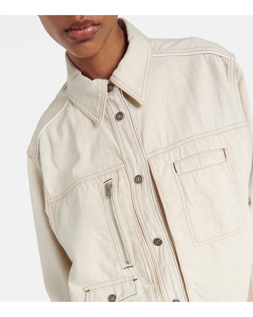 Isabel Marant White Pearl Denim Jacket