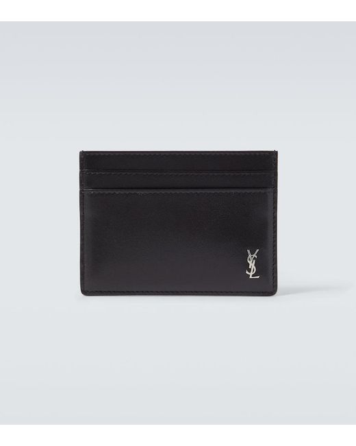 Saint Laurent Men's Leather Card Holder Black