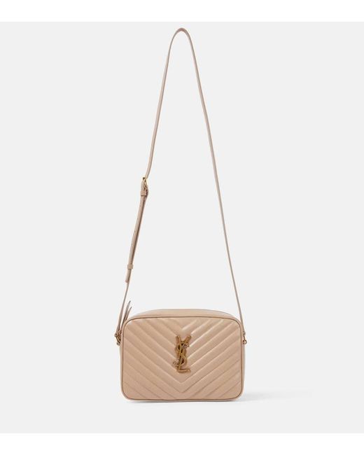 Saint Laurent Natural Lou Quilted Leather Camera Bag
