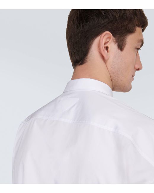 Chemise oversize en coton Prada pour homme en coloris Blanc | Lyst