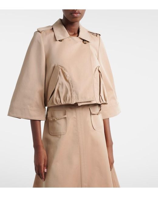Dorothee Schumacher Natural Luxury Layer Cropped Cotton-Blend Jacket
