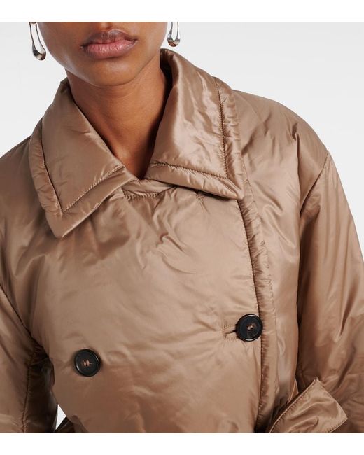 Max Mara Brown The Cube Calla Padded Canvas Jacket