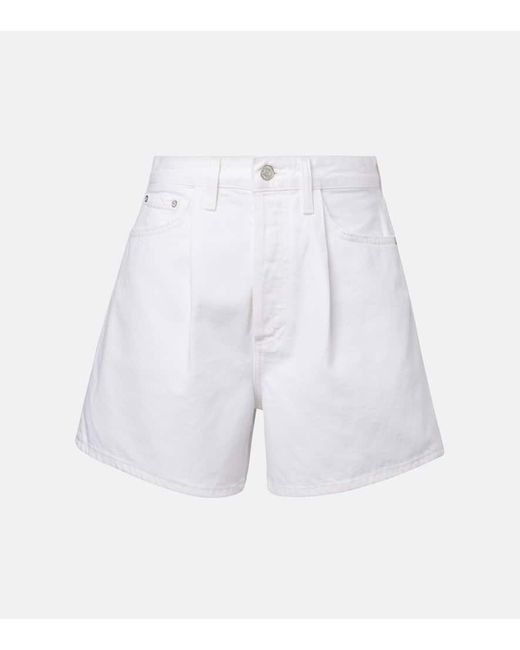 Agolde White High-Rise Jeansshorts Rhoda
