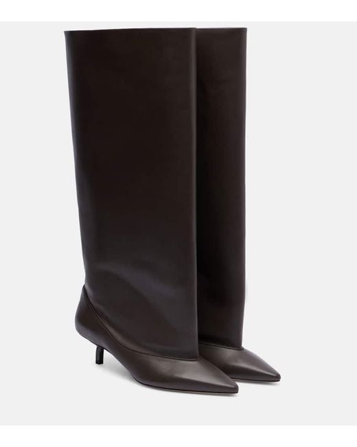 Jacquemus Black Stiefel Tourni Aus Leder