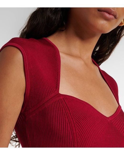 Jonathan Simkhai Red Barbara Bodysuit