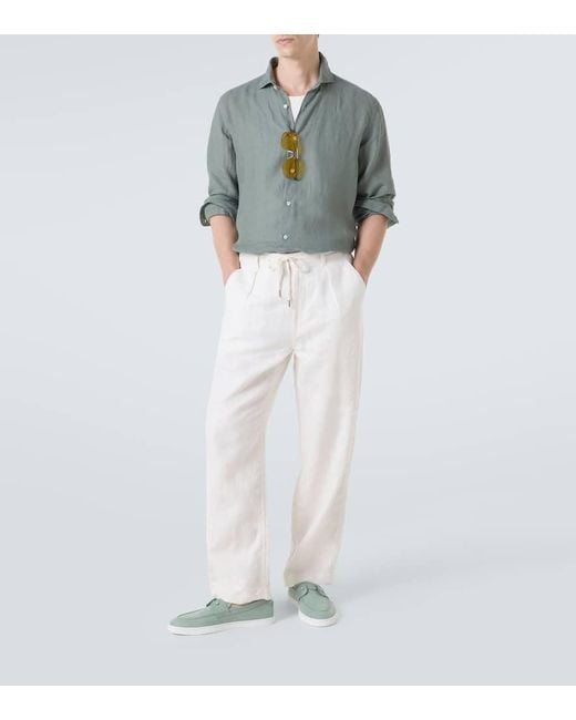 Christian Louboutin Slip-Ons Chambeliboat Aus Leder in Green für Herren