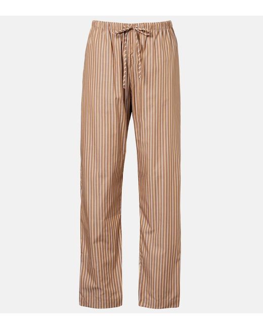 Leset Natural Yoshi Cotton-Blend Twill Wide-Leg Pants