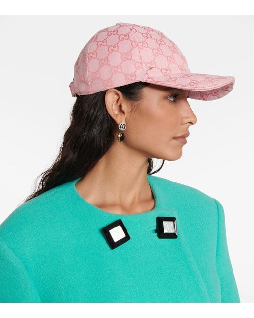 Gucci Gg Supreme Canvas Baseball Cap in Pink Lyst