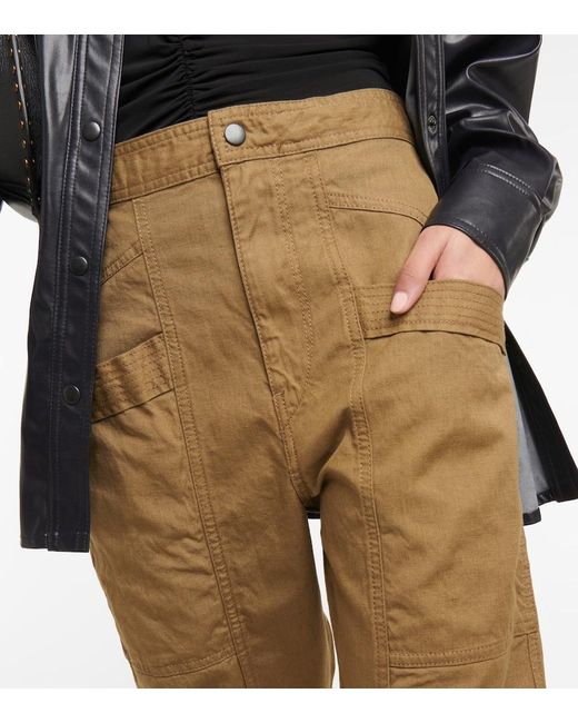 Isabel Marant Natural Hose Pandore Aus Einem Baumwollgemisch