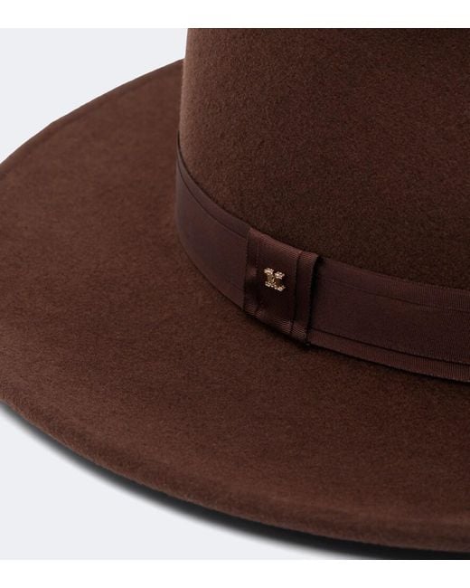 Max Mara Brown Wool And Cashmere Fedora