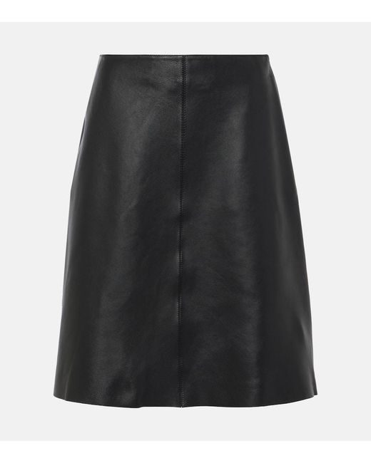 Totême  Black Minirock Aus Leder