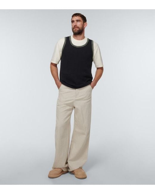 Commas Black Sleeveless Knitted Top for men