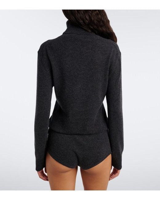 Jardin Des Orangers Black Wool And Cashmere Turtleneck Sweater