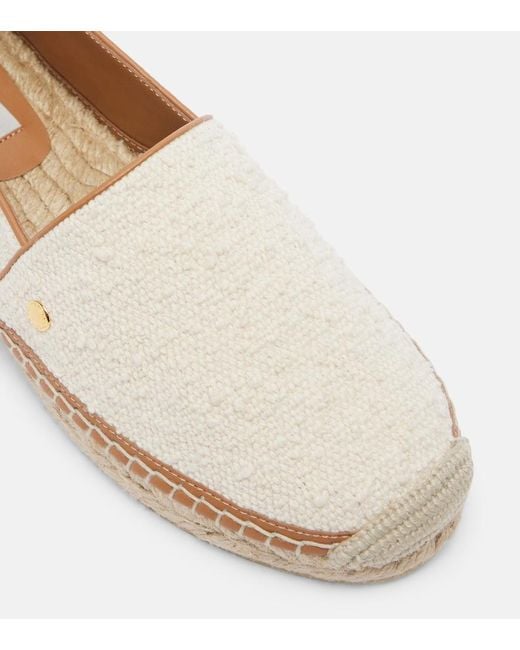 Stella McCartney White Gaia Embellished Canvas Espadrilles