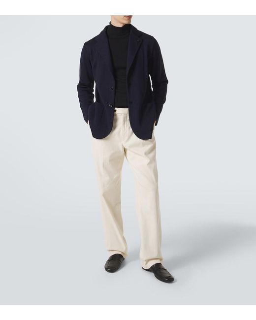 Lardini Blue Virgin Wool Blazer for men
