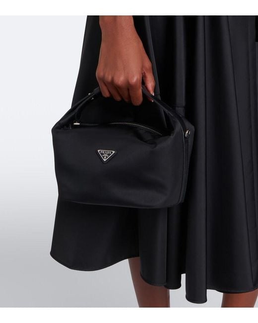 Prada Black Cherie Mini Re-Nylon Top-Handle Bag