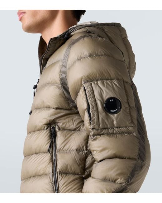 C P Company Green Hooded Down Jacket for men