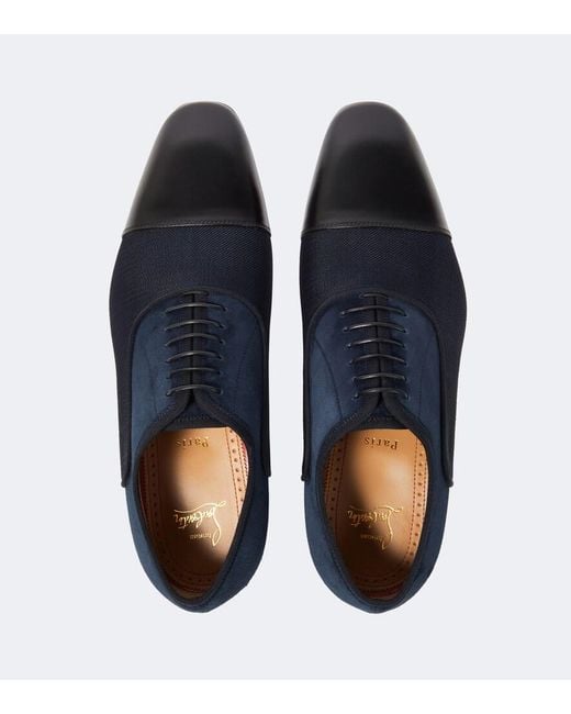 Christian Louboutin Blue Greggo Leather Oxford Shoes for men