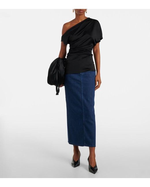 TOVE Blue Sera Denim Midi Skirt