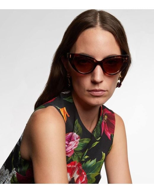 Dolce & Gabbana Brown Dg Cat-Eye Sunglasses