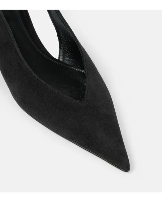 Totême Black Suede Wedges