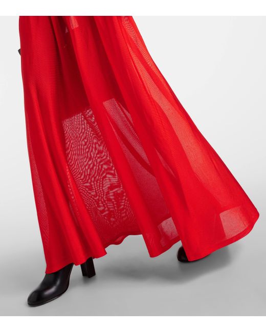 Robe longue Alaïa en coloris Red