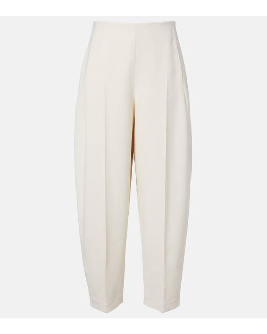 FFORME White Yvette Barrel-Leg Pants