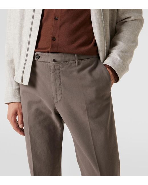 Slowear Gray Cotton Chinos for men