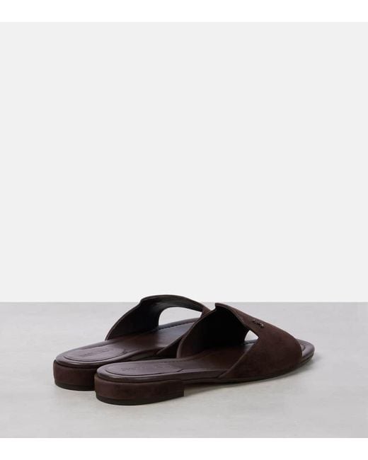 Jimmy Choo Brown Pantoletten Dina Aus Veloursleder
