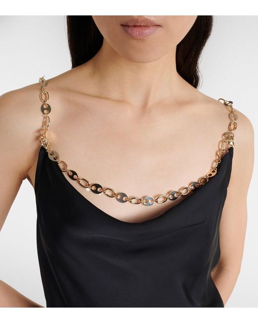 Top Con Cadena Rabanne de color Black