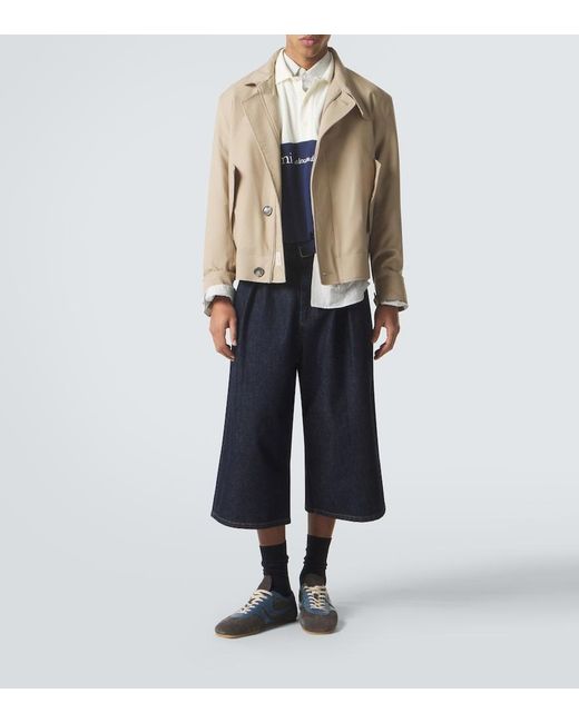 AMI Natural Virgin Wool Gabardine Jacket for men