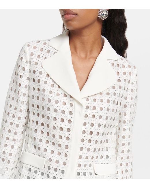 Giambattista Valli White Macrame Jacket