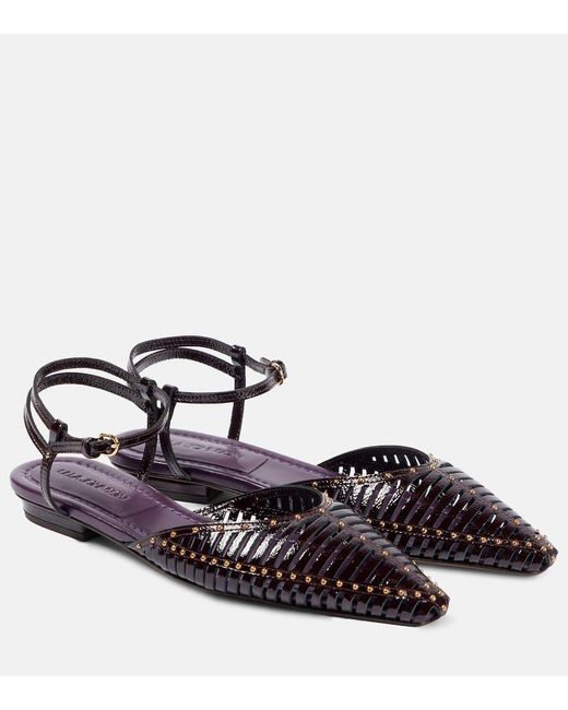 Ulla Johnson Brown Ballerinas Violette Aus Lackleder